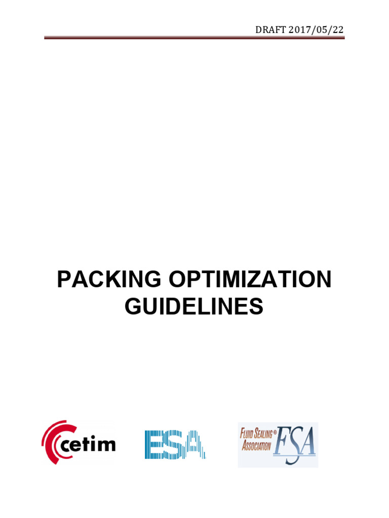 Packing Optimization Guidelines 2017 | PDF | Force | Creep (Deformation)