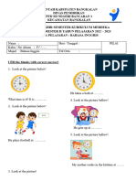 Soal Bahasa Inggris SMT 2 Kelas IV