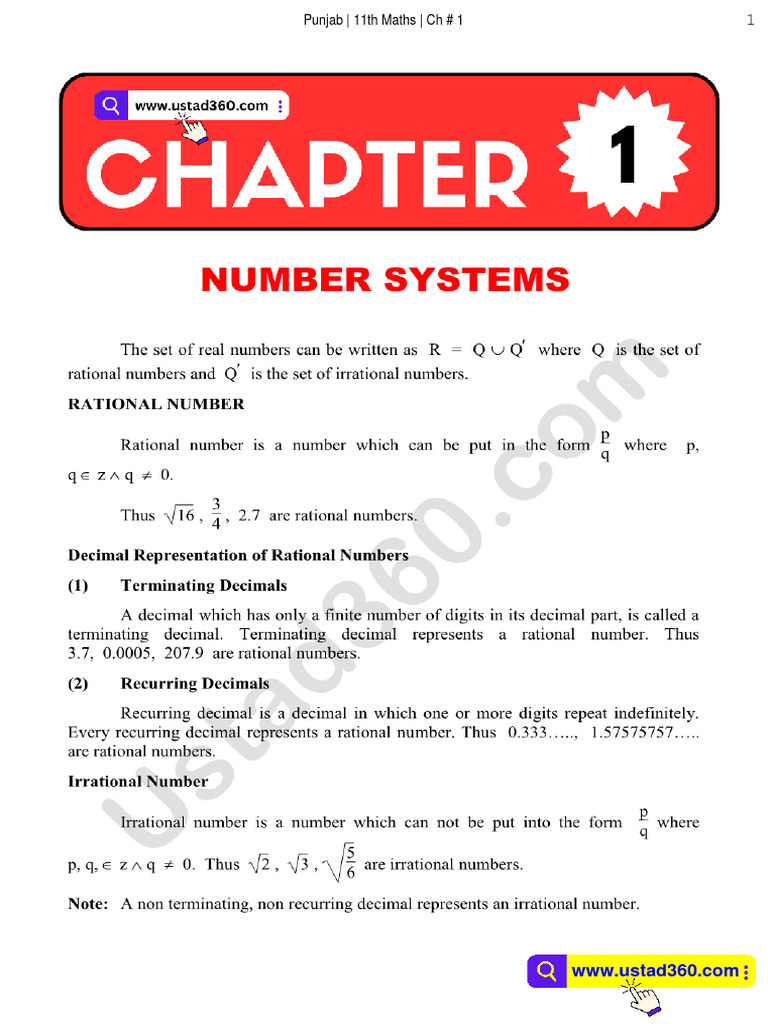 Class 11 Maths Chapter 1 Notes | PDF