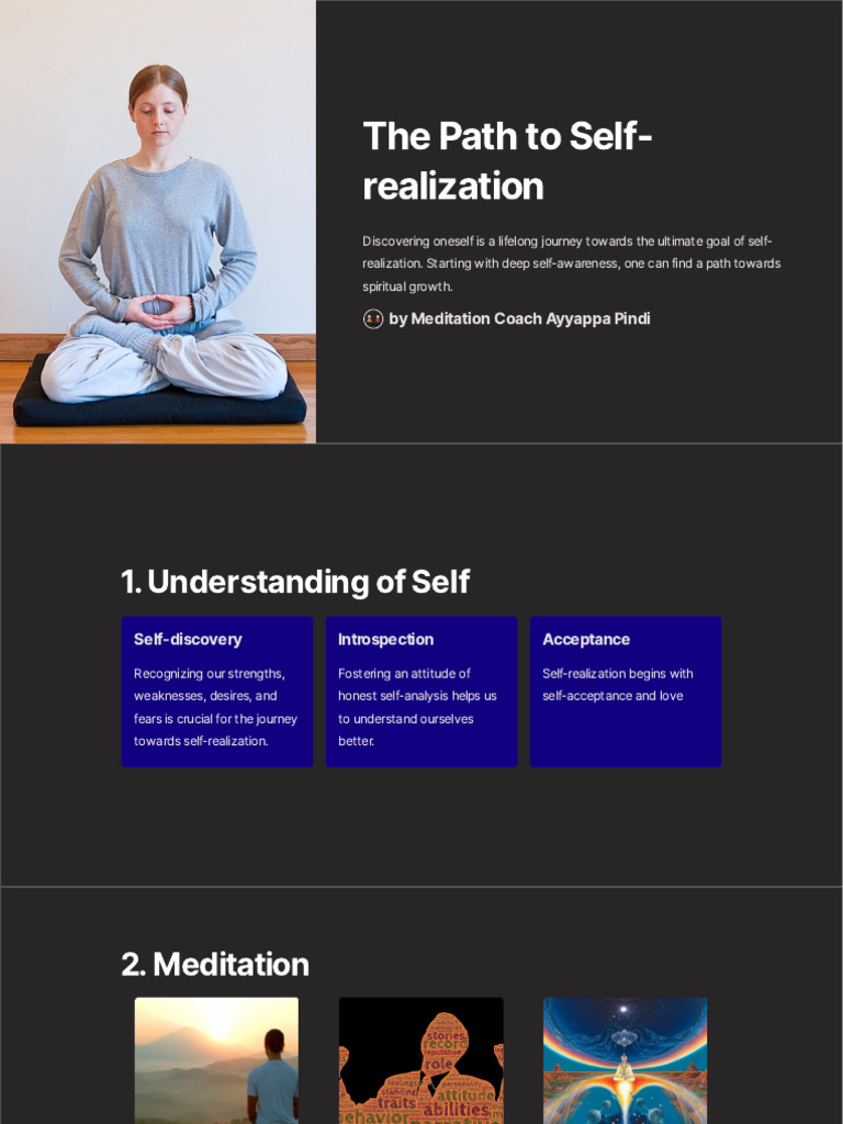 The Path To Self Realization PDF Meditation Self Realization