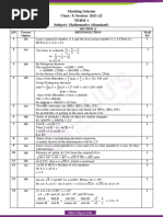 CBSE Class 10 Maths Standard Marking Scheme and Answer Key Term 1 2021 22