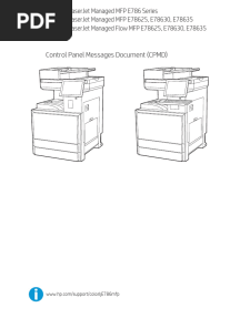 E786 Control Panel Message Document