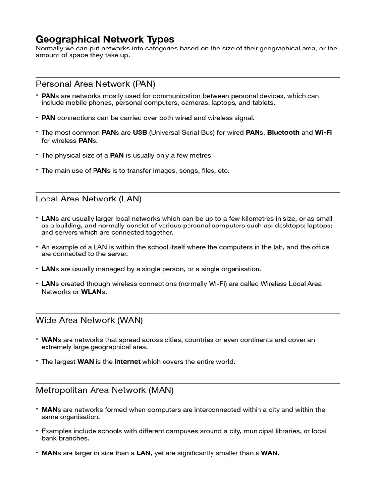 3 Geographical Network Types PDF