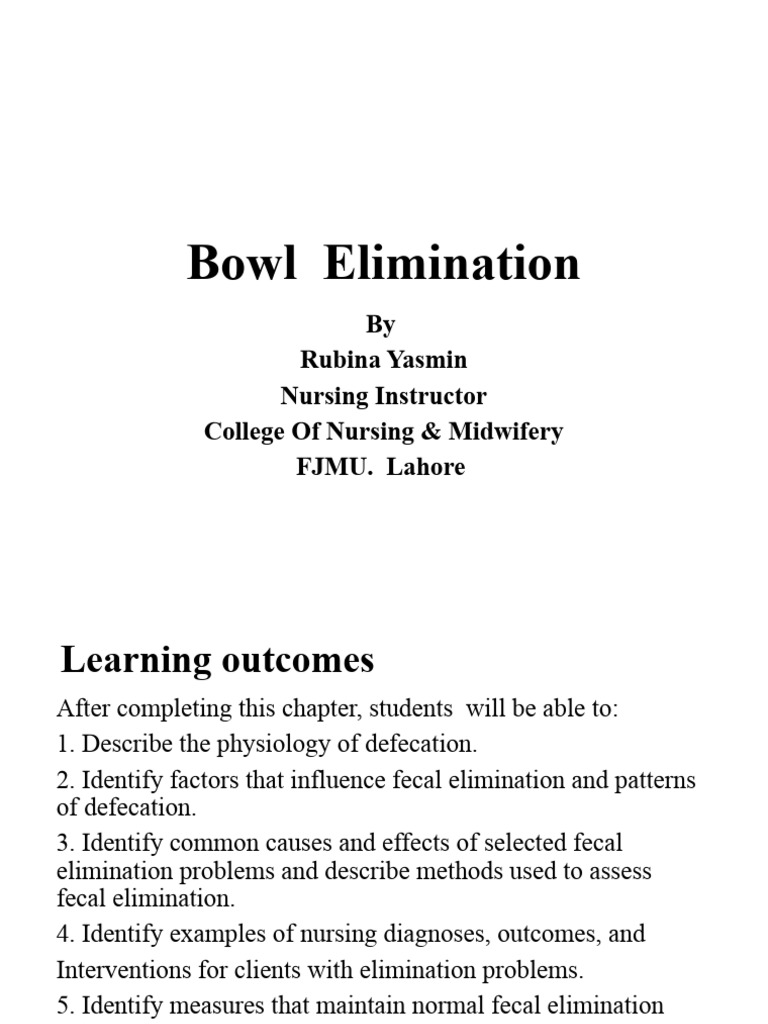 Understanding Bowel Elimination Issues | PDF | Constipation | Rectum