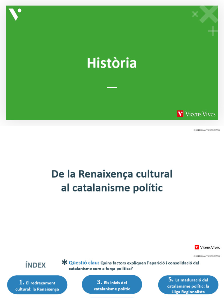 de La Renaixença Cultural Al Catalanisme Polític | PDF