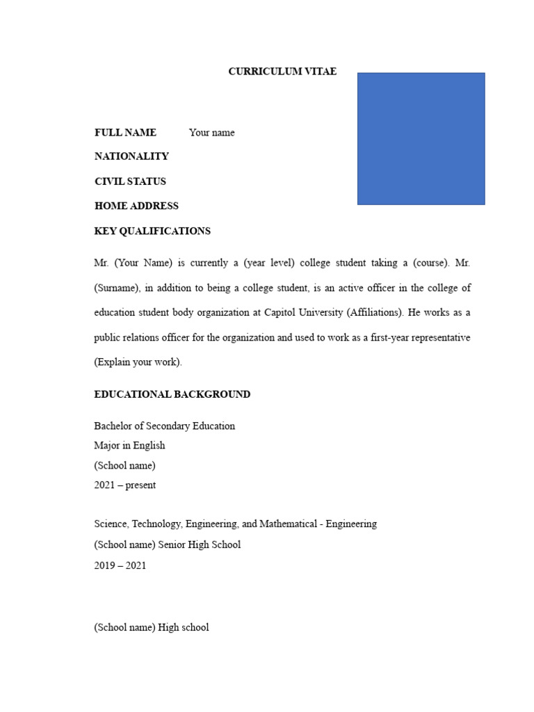 curriculum-vitae-example-pdf