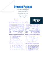 Perfect Perfect Tense Grammar Drills - 103231