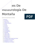 Nociones de Meteorologia de Montana