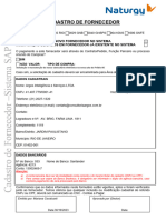 Cadastro de Fornecedor - Argos Inteligência e Serviços LTDA