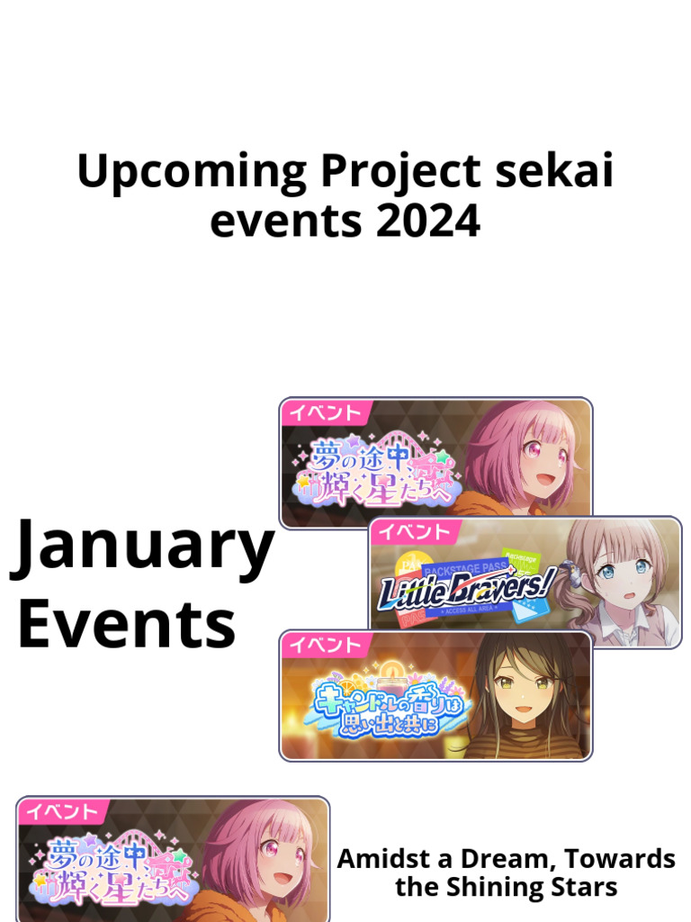 Upcoming Project Sekai Events 2024 | PDF
