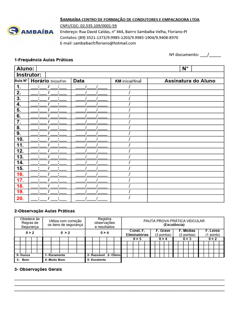 frequ-ncia-aulas-pr-ticas-sambaiba-auto-escola-di-rias-pdf