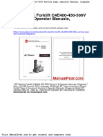 BT Electric Forklift C4e400 450 500v Service Operator Manuals Diagrams