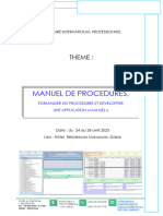 Formaliser Les Procédures Et Développer Une Application MANUEL Cogipa - Conseils - Avril 2023