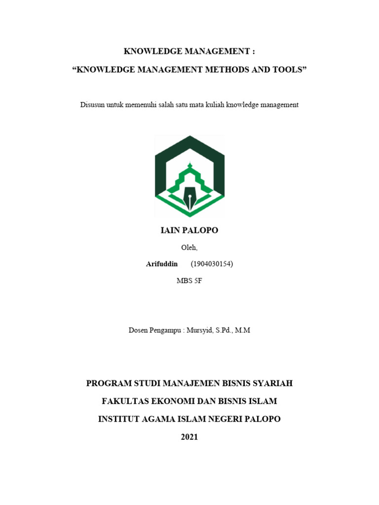 Knowledge Management Methods And Tools Pdf