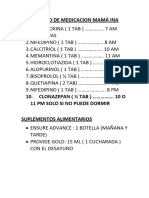 Horario de Medicacion Mamá Ina