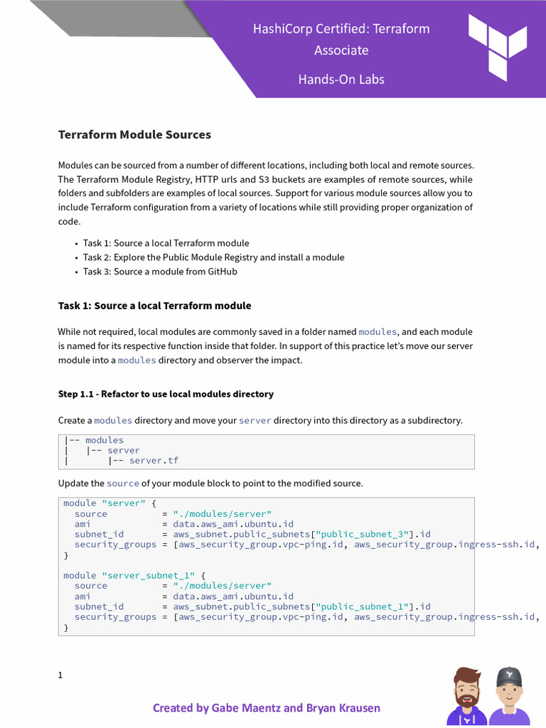 Sourcing Terraform Modules Guide | PDF | Networking | Internet & Web