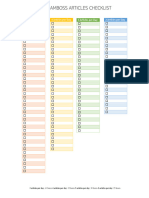 Smle Amboss Articles Checklist by Days