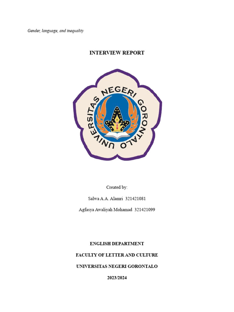 Final Project Gender - Interview 2 | PDF