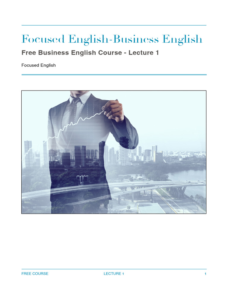 Free Course Lecture 1 (A4) | PDF | Lecture | English Language