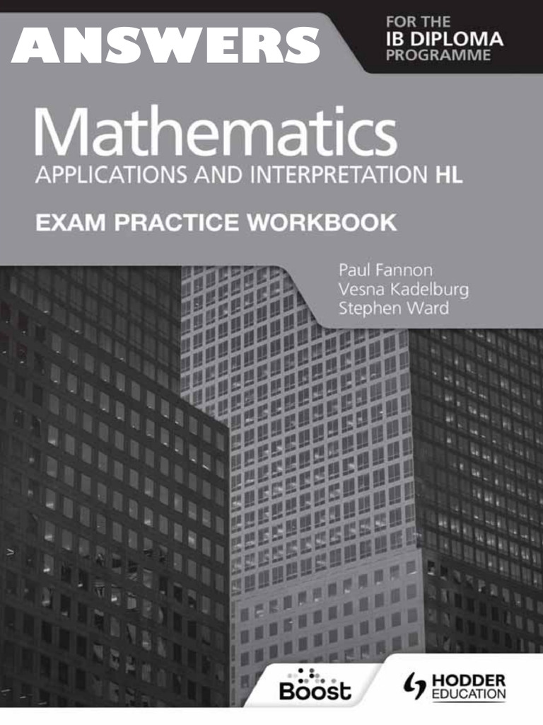 IB Math Applications HL Workbook Answers | PDF | Logarithm | Interest
