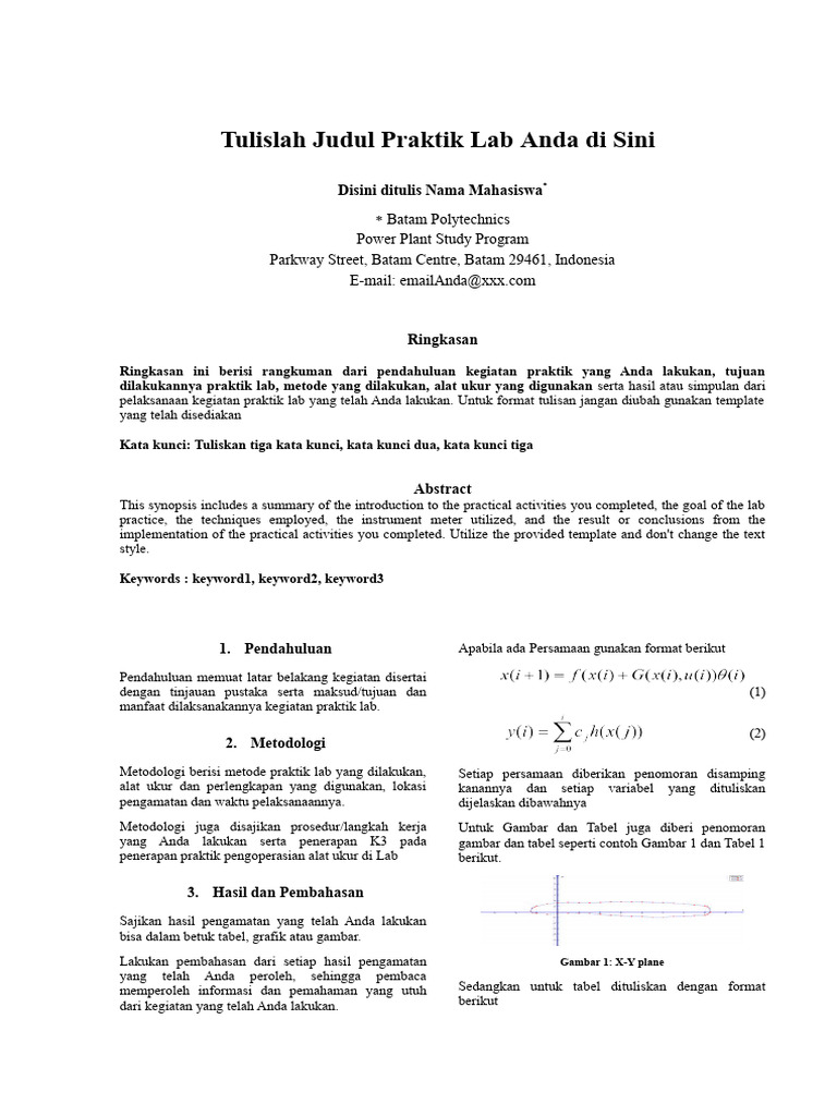Template Laporan Praktikum PDF