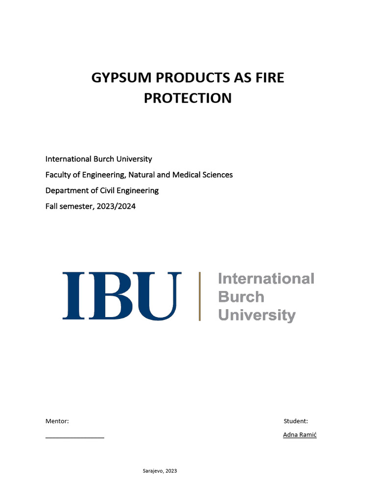 Gypsum Products for Fire Protection | PDF | Art