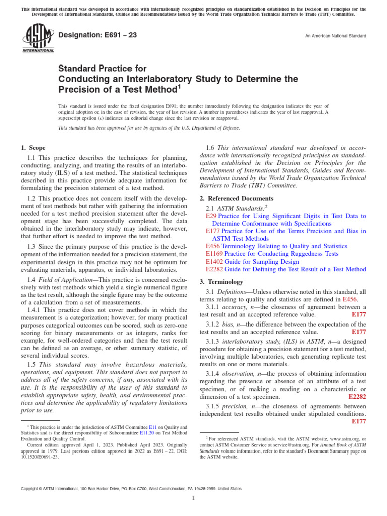 Conducting An Interlaboratory Study To Determine The Precision of A ...
