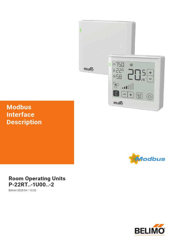 Belimo Modbus-Register RoomOperatingUnits V2 02 En-Gb | PDF