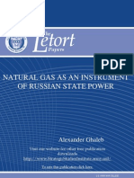 Natural Gas As An Instrument of Russian State Power