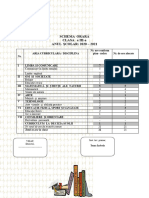 Schema Orara Clasa A III A