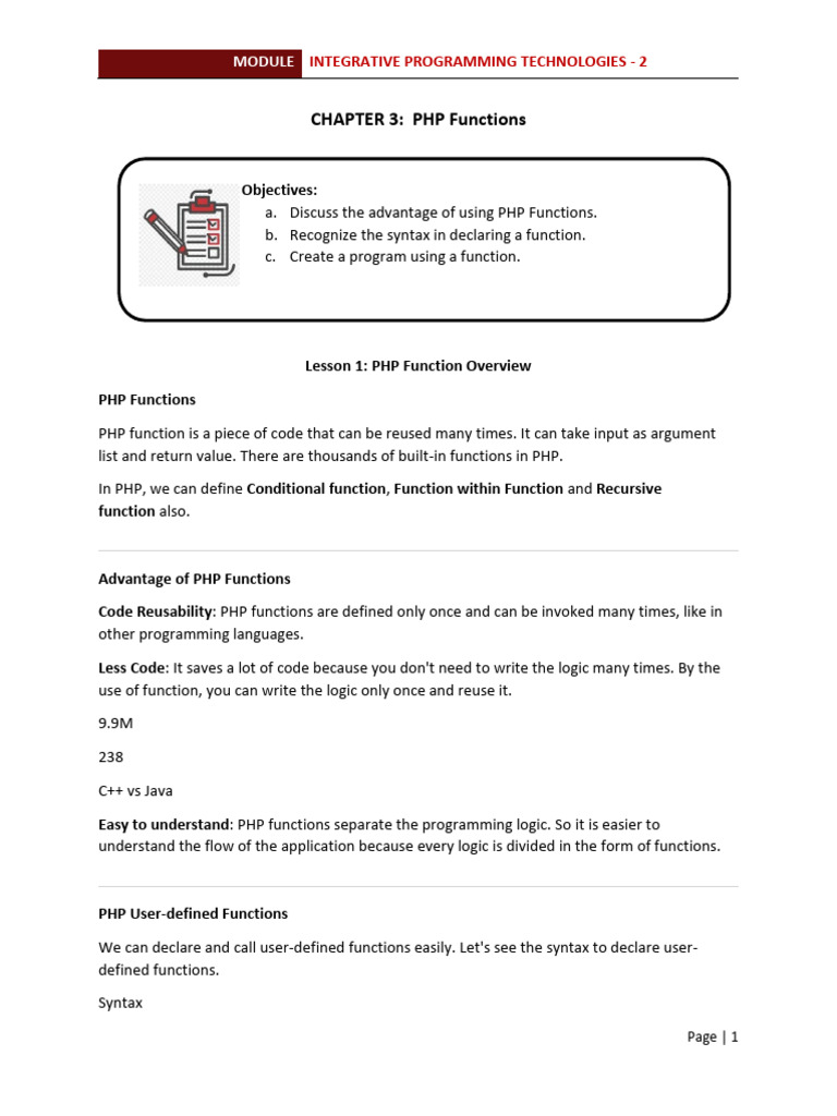 PHP Functions: Default Arguments Explained | PDF | Parameter (Computer ...
