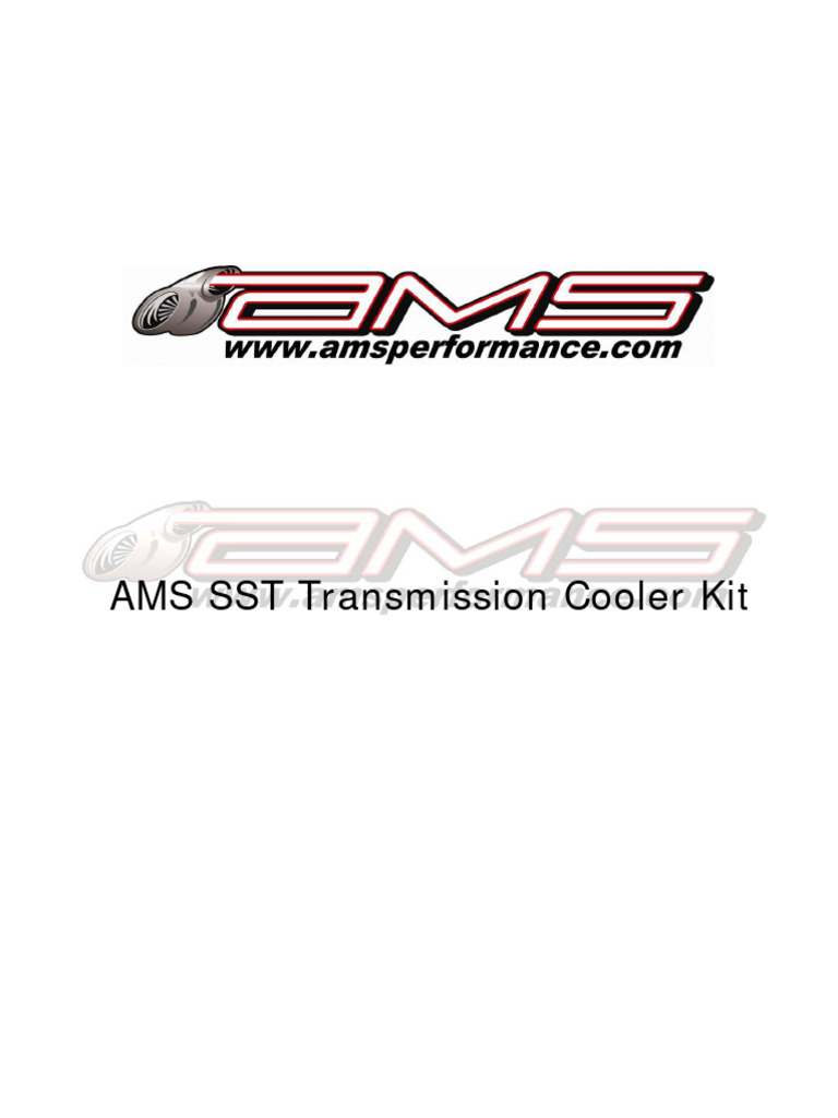 AMS Evolution X SST Transmission Cooler Installation Instructions 46