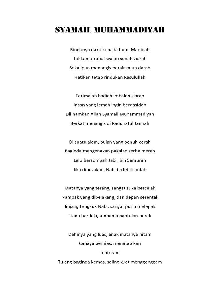 Rindu Madinah dalam Syair dan Qasidah | PDF