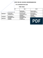 Time Table Nur - To KG - II