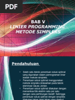 Download MI BAB v - Program Linier Metode Simpleks by Lukman Hakim SN69663729 doc pdf