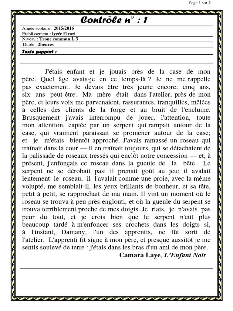 Évaluation Typologie Textuelle Tronc Commun | PDF | Poésie
