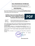 Validitas Instrumen Untuk Mengukur Kelayakan Modul Ajar Fisika Di SMAN 13 Padang Berbasis Kurikulum Merdeka Belajar