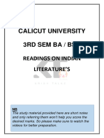 Readings On Indian Literatures Notes