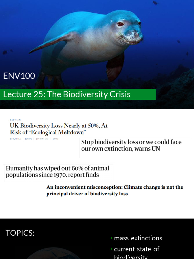 Biodiversity Crisis: Causes and Solutions | PDF | Biodiversity | Extinction