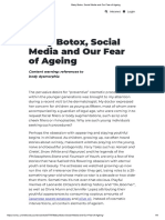 Baby Botox, Social Media and Our Fear of Ageing