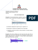 Lista de Exercícios Mec. Sol. II