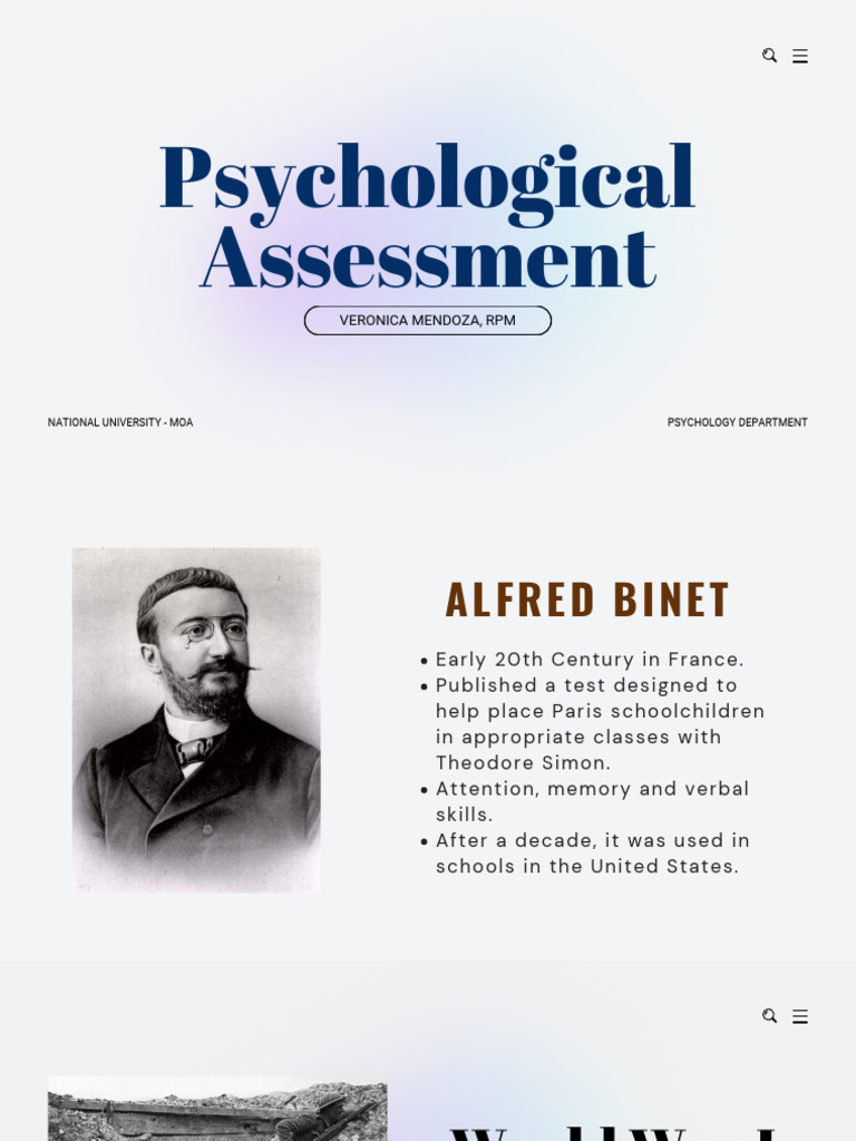 Overview of Psychological Assessment Tools | PDF | Psychology ...