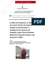 La Base Du Dzogchen, La Nature de L - Esp..