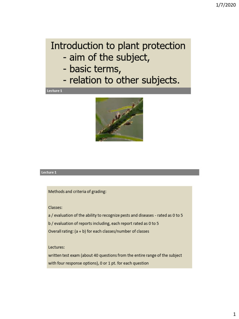 Plant Protection: Methods and Importance | PDF | Pest (Organism ...