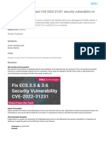 ECS - Solution To Address CVE-2022-31231 Security Vulnerability On 3.5.x - 3.6.x - Dell US