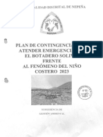 Plan de Contingencia para Atender Emergencias en El Botadero Solivín Frente Al Fenómeno Del Niño Costero 2023