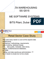 Data Warehousing SS G515 Me Software Systems BITS Pilani, Dubai Campus