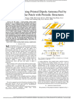 A Beam-Scanning Printed Dipole Antenna Fed by A Rectangular Patch With Periodic Structures