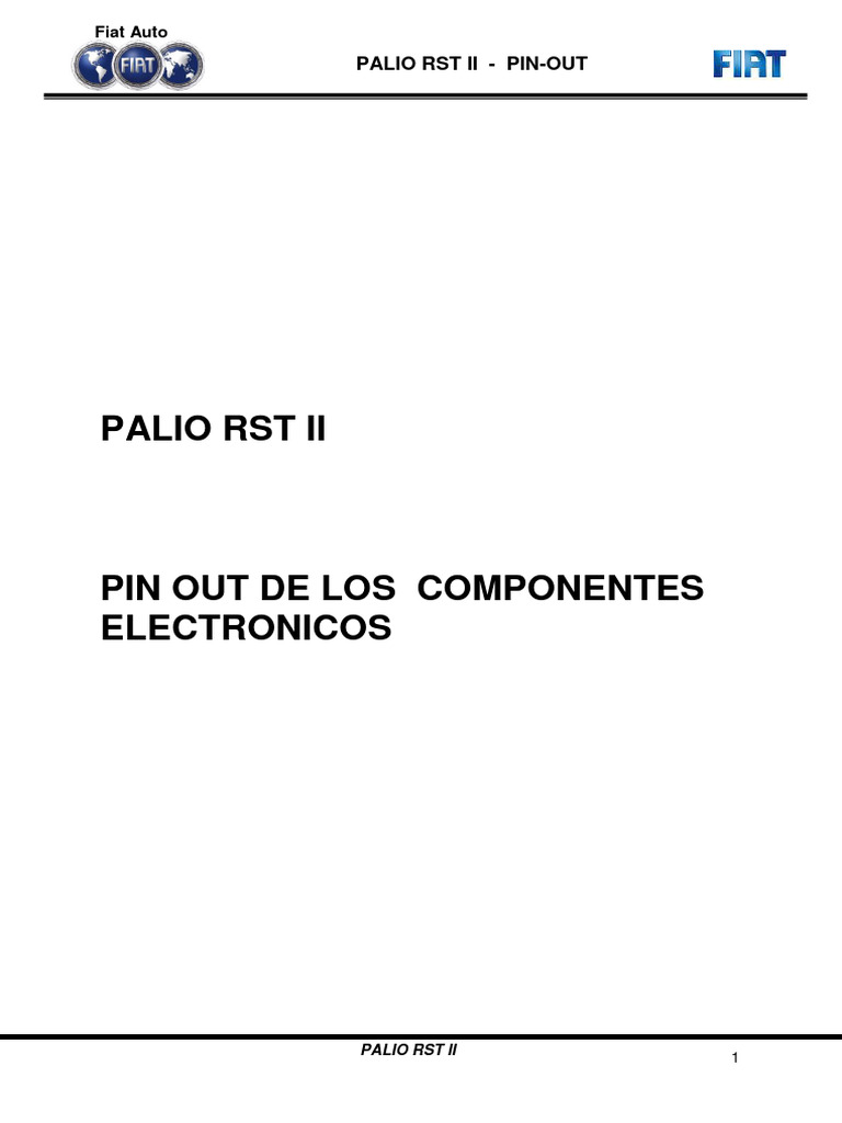 Pinout Palio RST II | PDF | Relé | Coche
