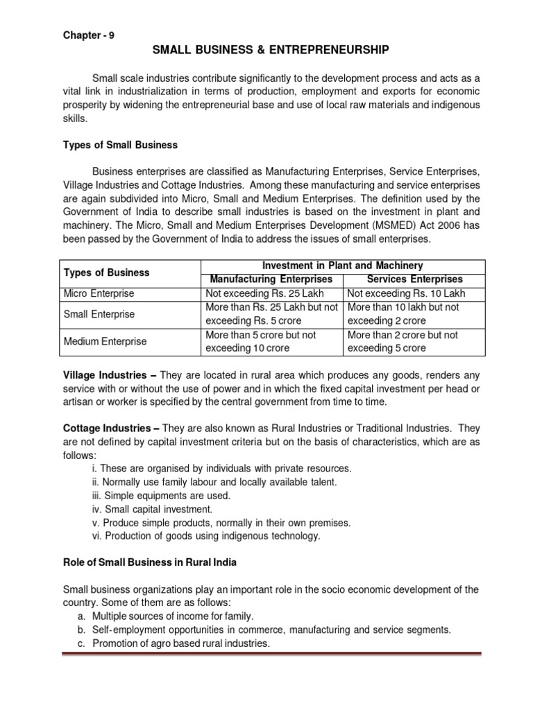 Small Business and Entrepreneurship Insights | PDF | Entrepreneurship ...